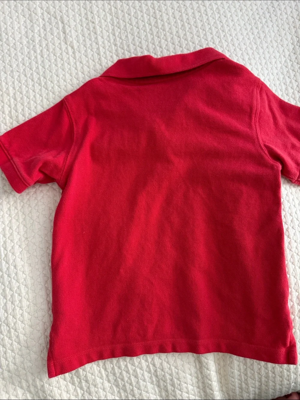 GAP Bright Red Polo with Embroidered Bear Patch